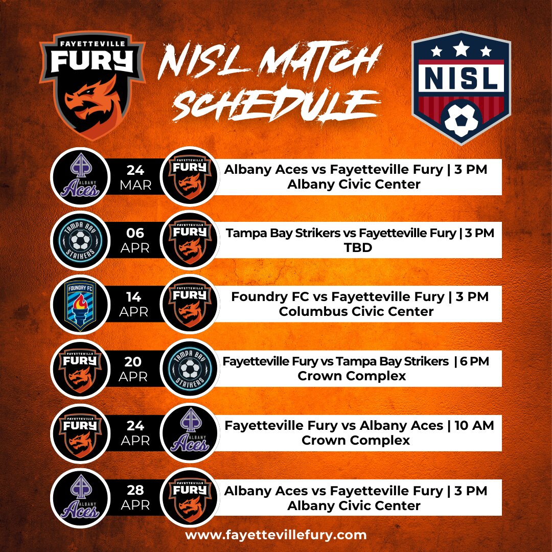 Fayetteville Fury Indoor Soccer League announces home openers for 2024